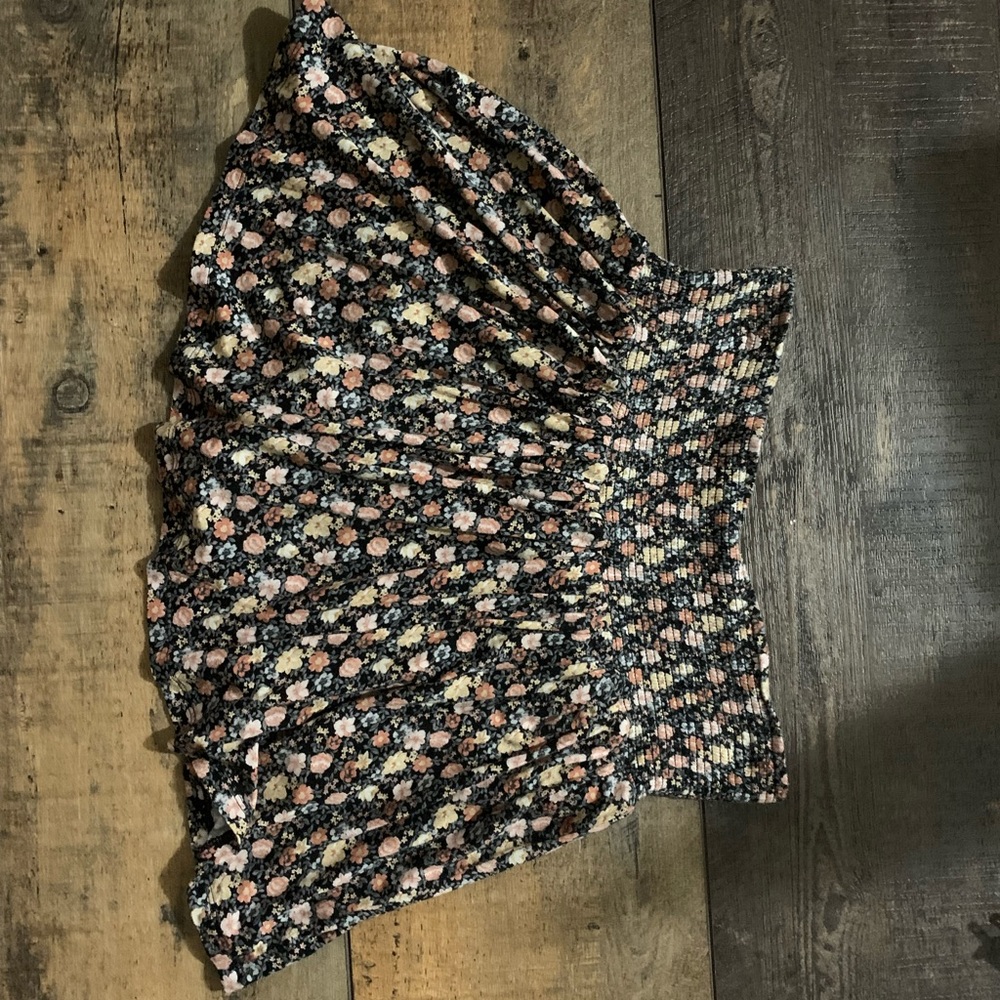 Floral Mini Skirt High Waisted Never Worn
